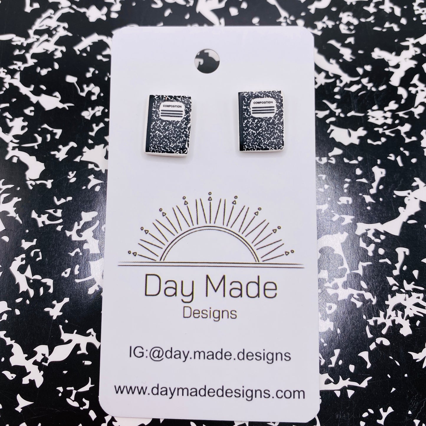 Composition Notebook Stud Earrings