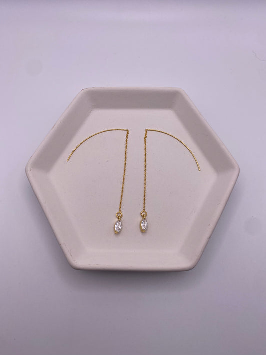 CZ Threader Earrings