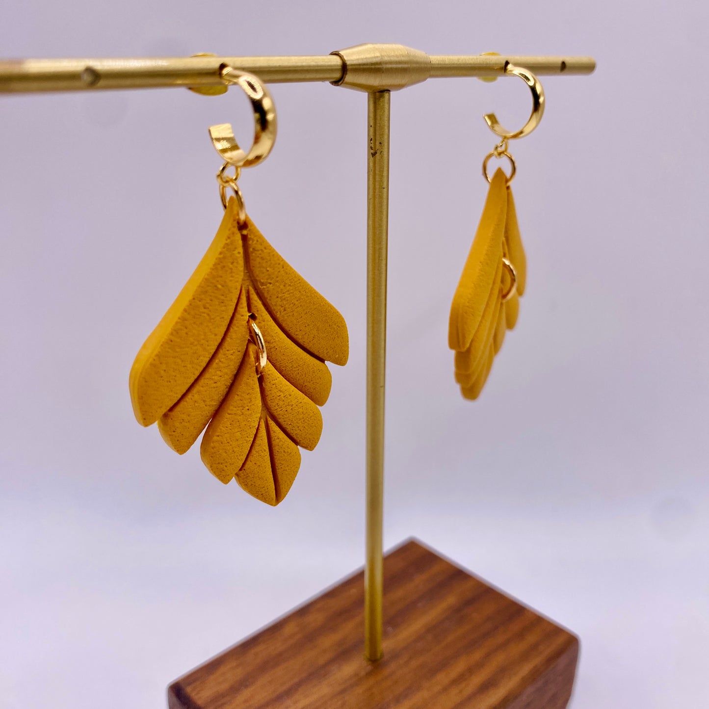 Fancy Leaf Dangle Earrings