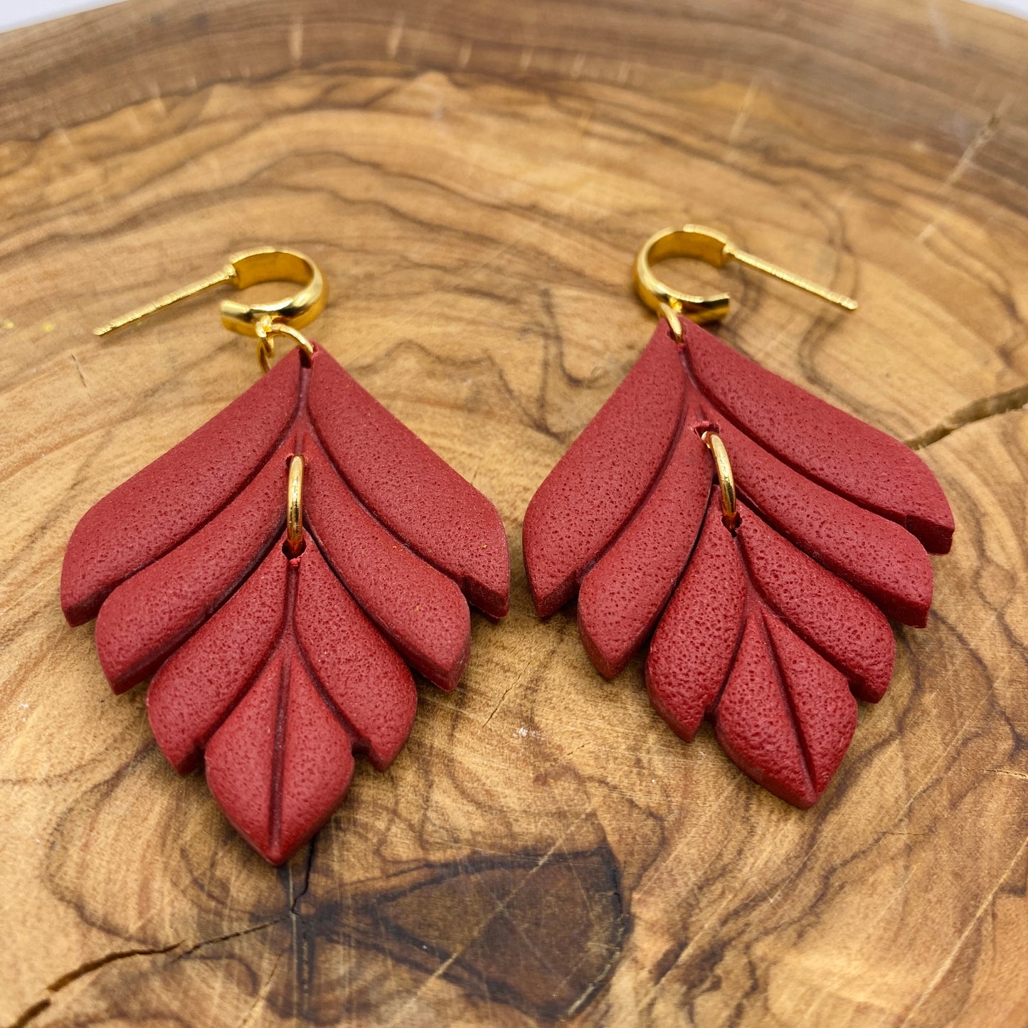 Fancy Leaf Dangle Earrings