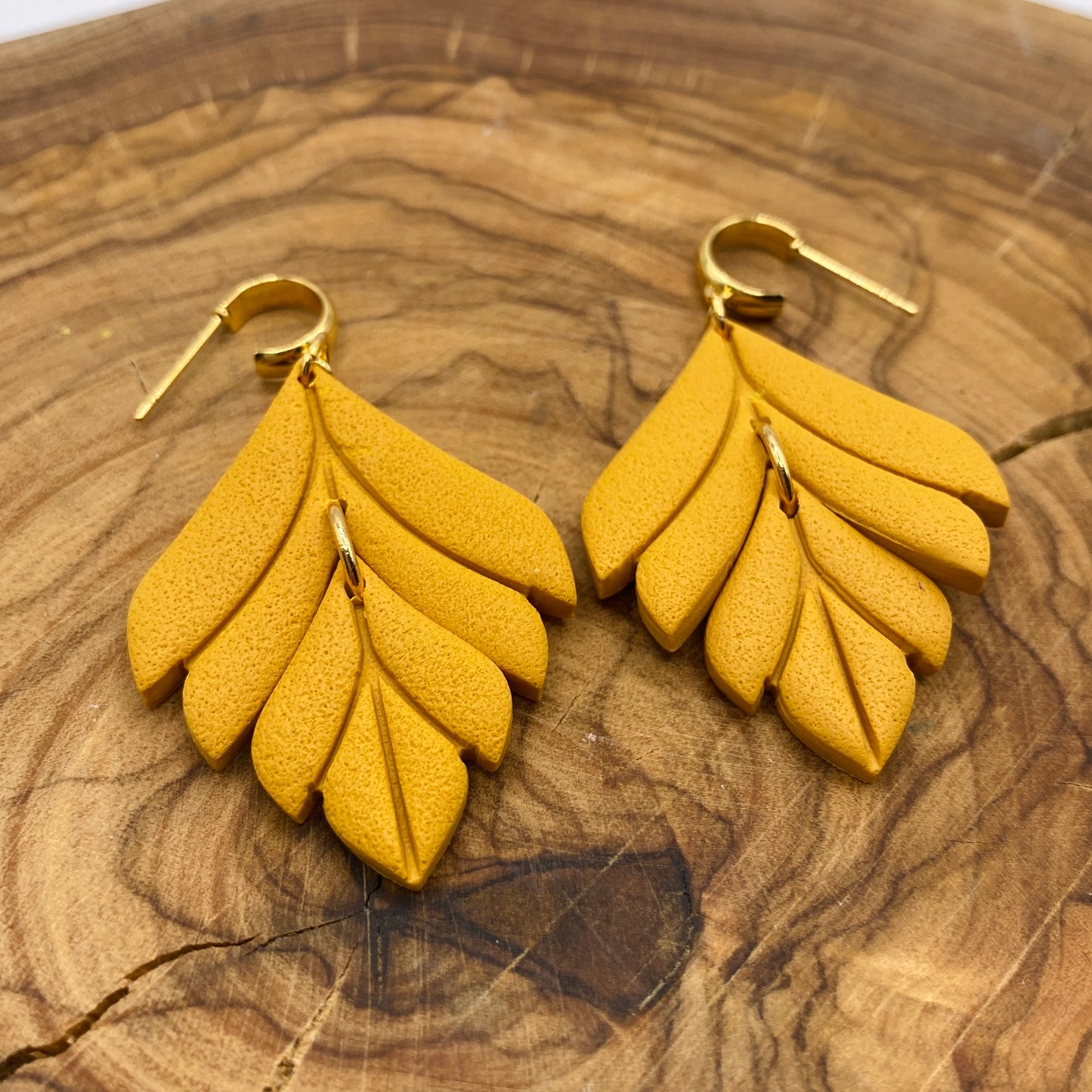 Fancy Leaf Dangle Earrings