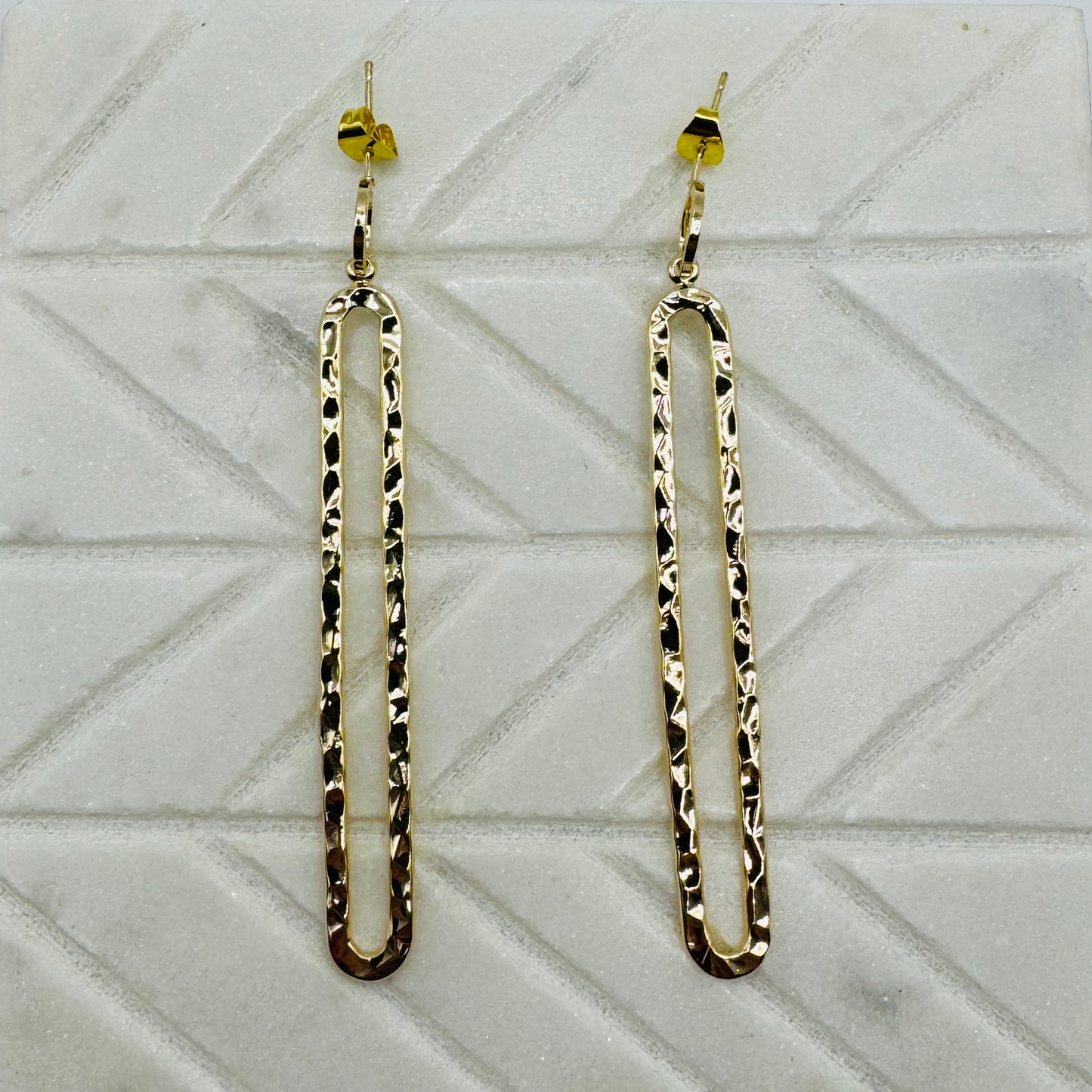 Hammered Dangle Earrings