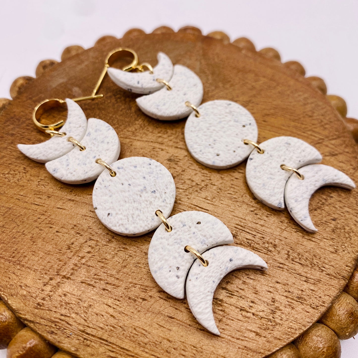 Moon Phase Dangle Earrings