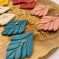 Fancy Leaf Dangle Earrings