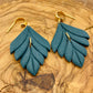 Fancy Leaf Dangle Earrings