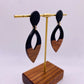 Black & Wood Dangle Earring