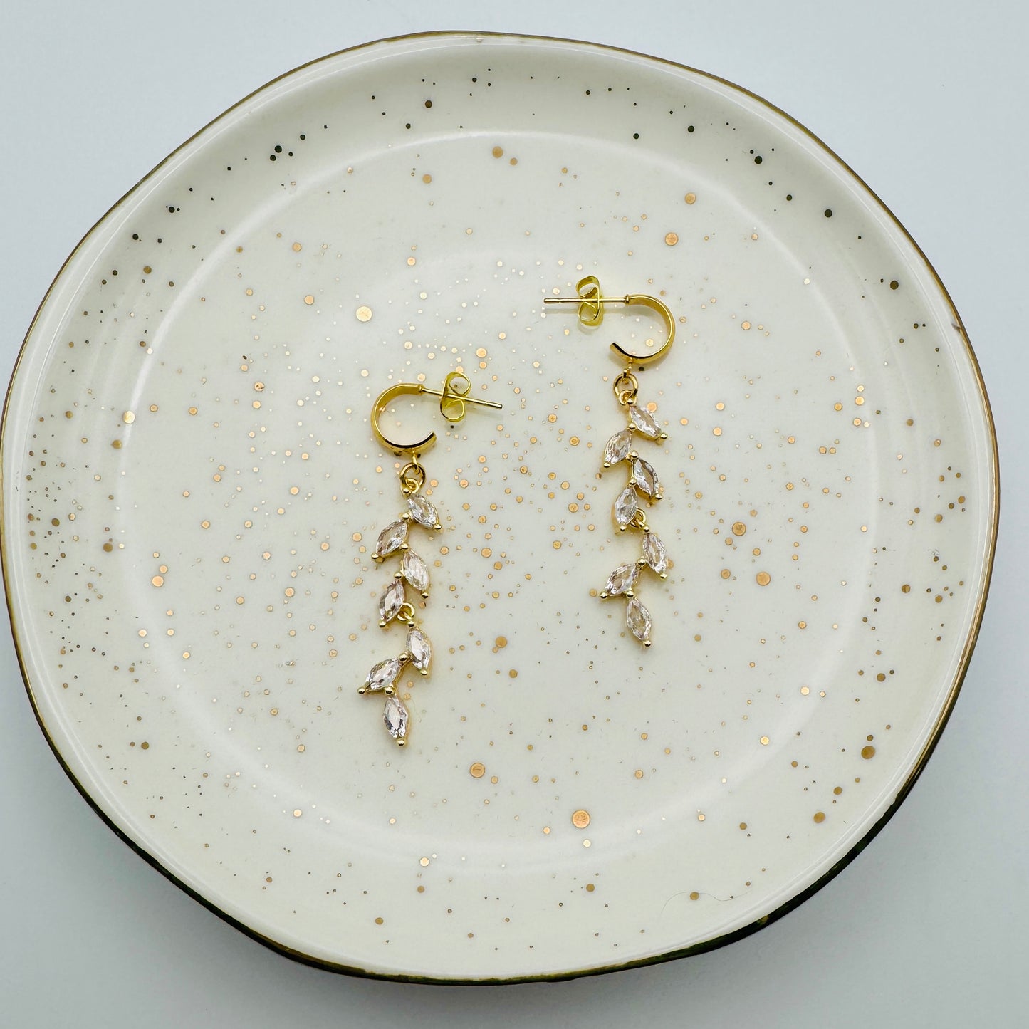 Gold Leaf Dangle Earrings