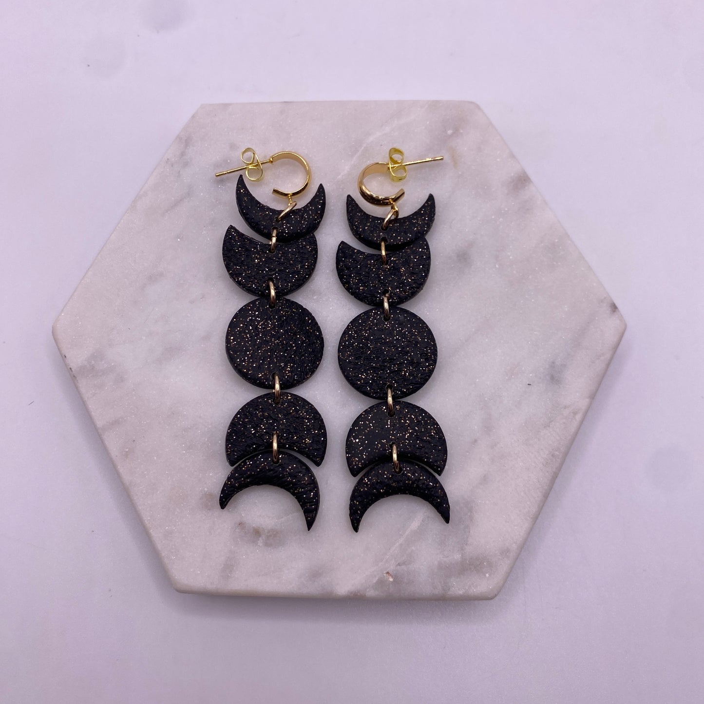 Moon Phase Dangle Earrings