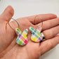 Plaid Bunny Dangle Earrings