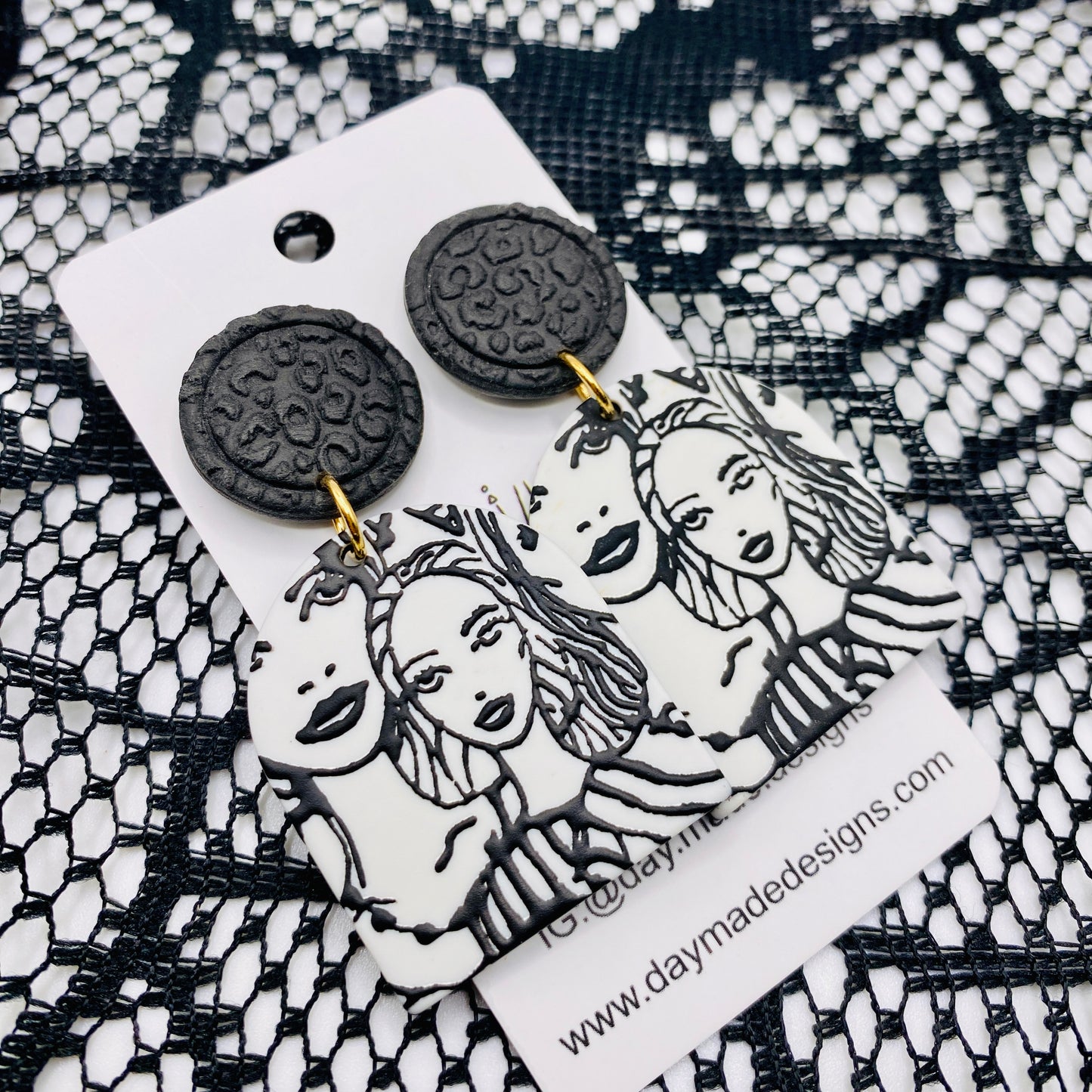 Faces Dangle Earrings