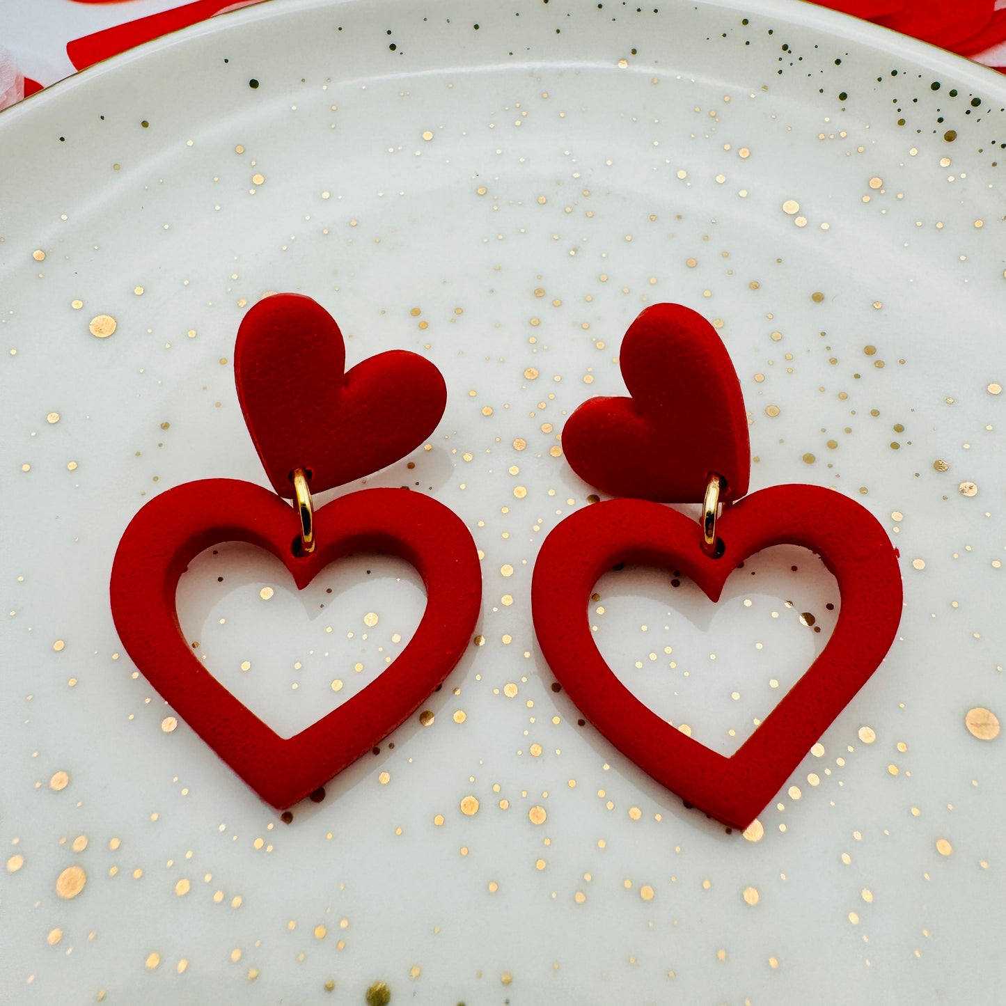 Red Hearts Dangle