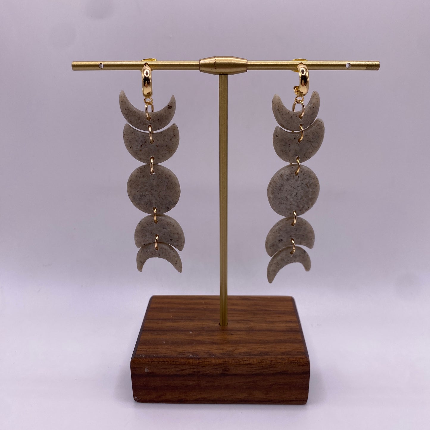 Moon Phase Dangle Earrings