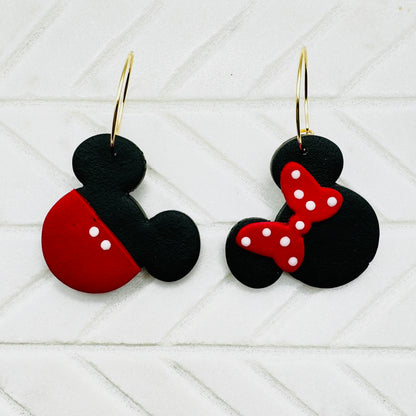 Mr & Mrs Mouse Dangle Earrings