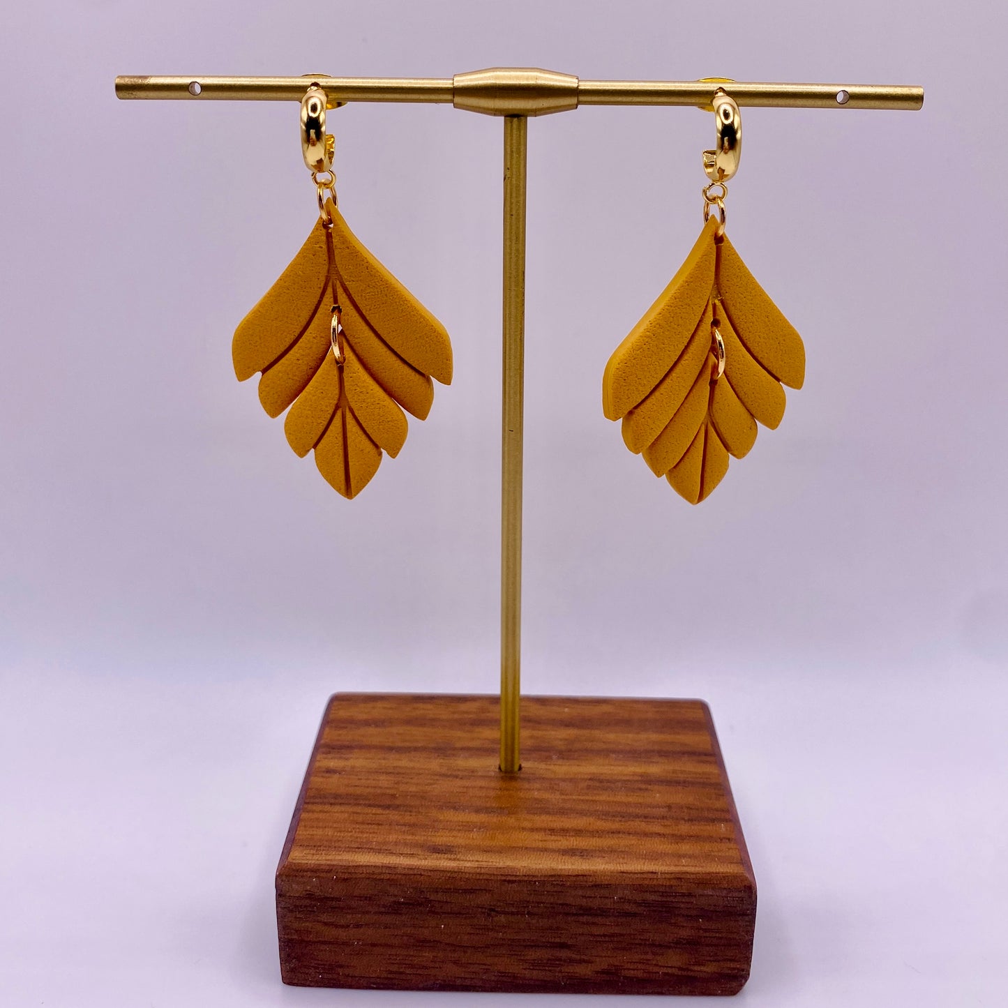 Fancy Leaf Dangle Earrings