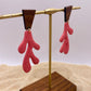 Coral Beach Dangle Earrings