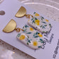 Lemon Patterned Dangle Earrings.