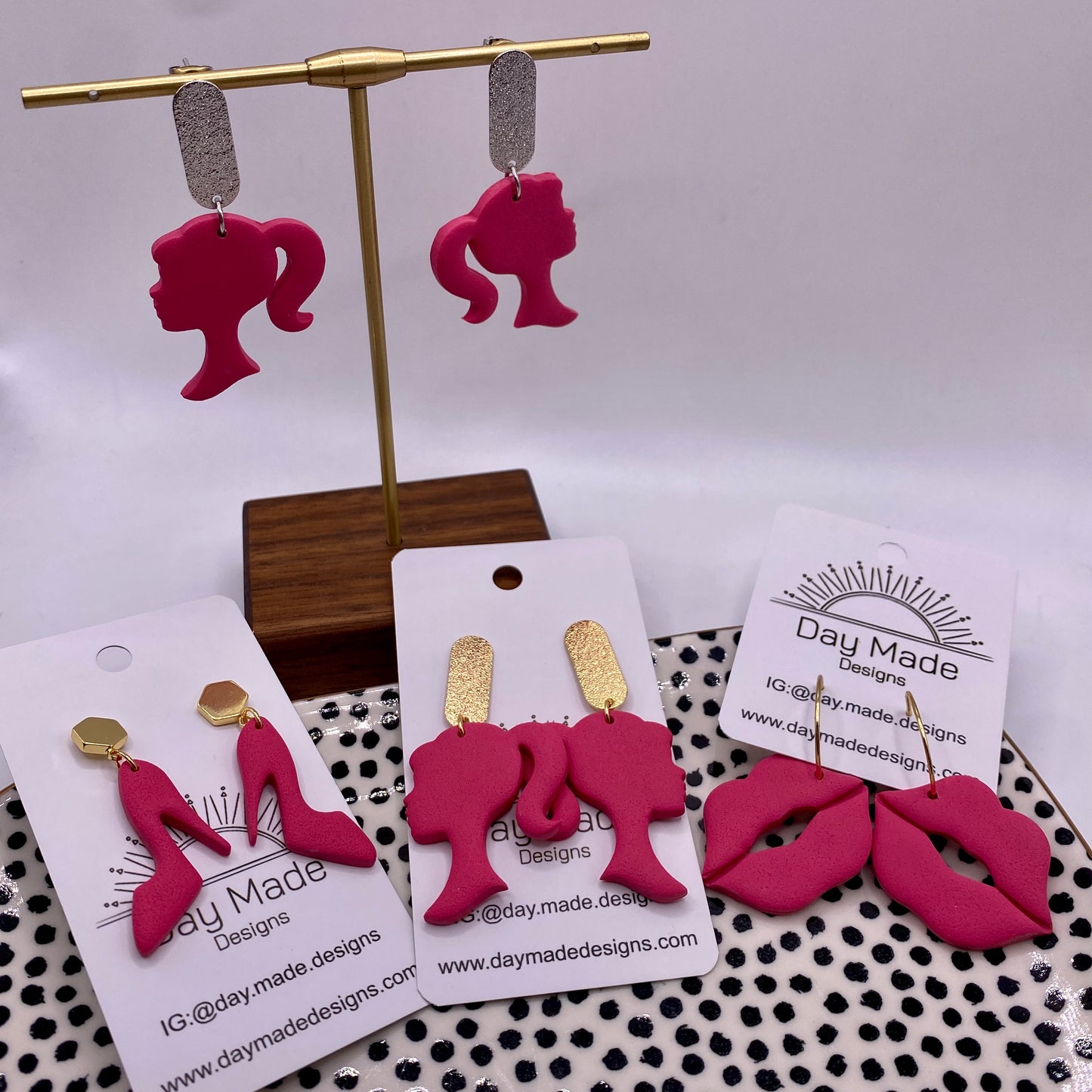 Pink Stiletto Earrings