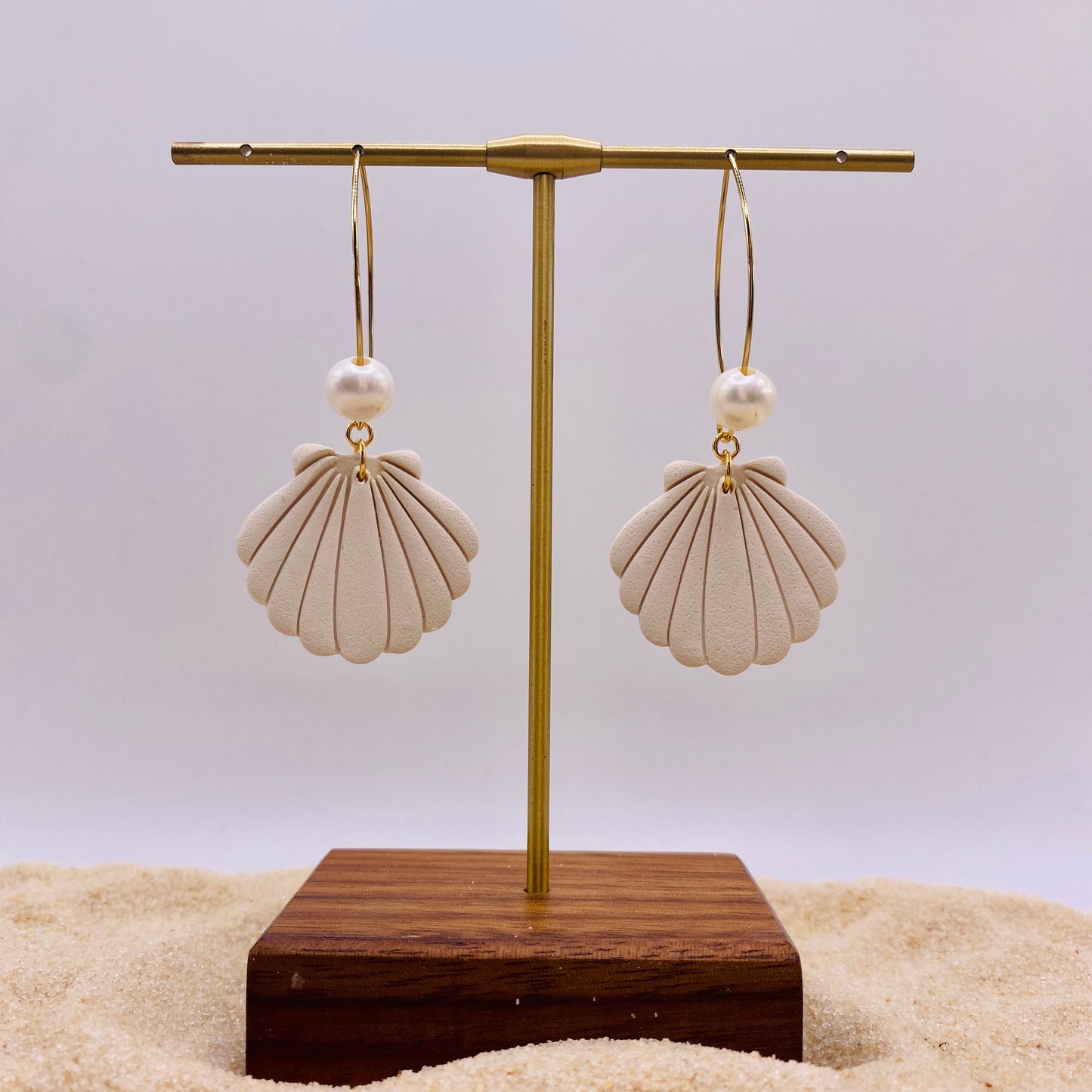 Shell & Pearl Dangle Earrings