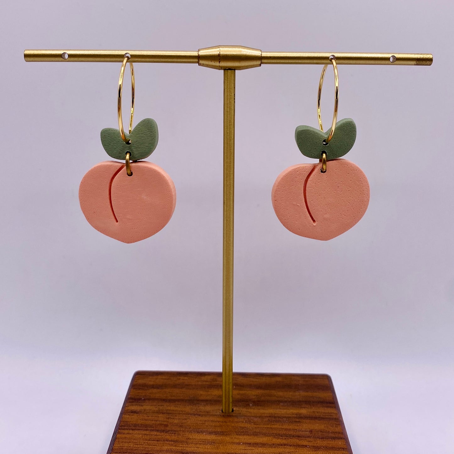 Peach Hoop Earrings