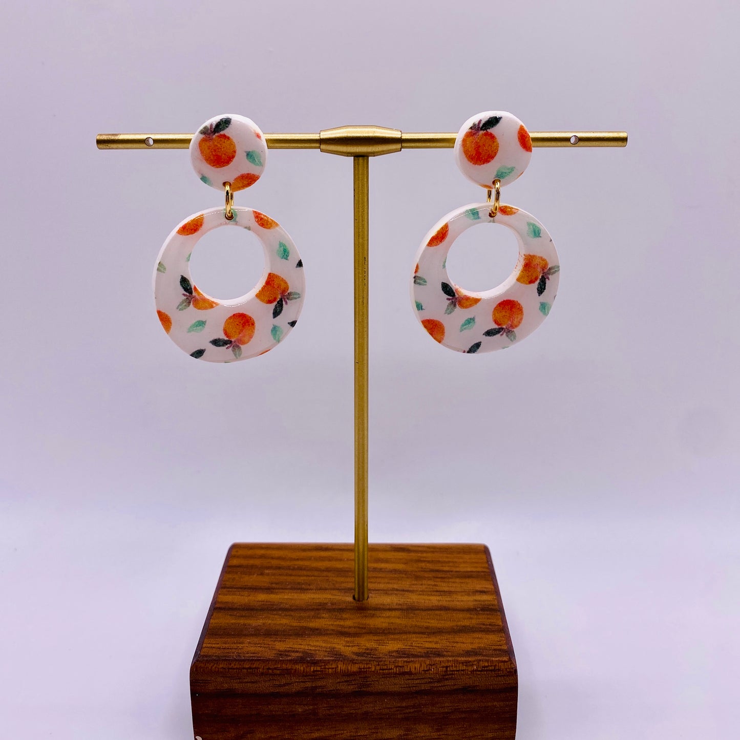 Orange Dangle Earrings