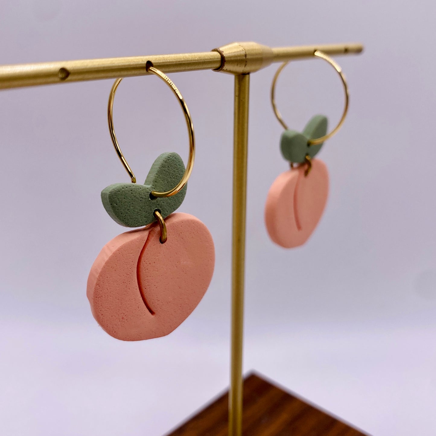 Peach Hoop Earrings