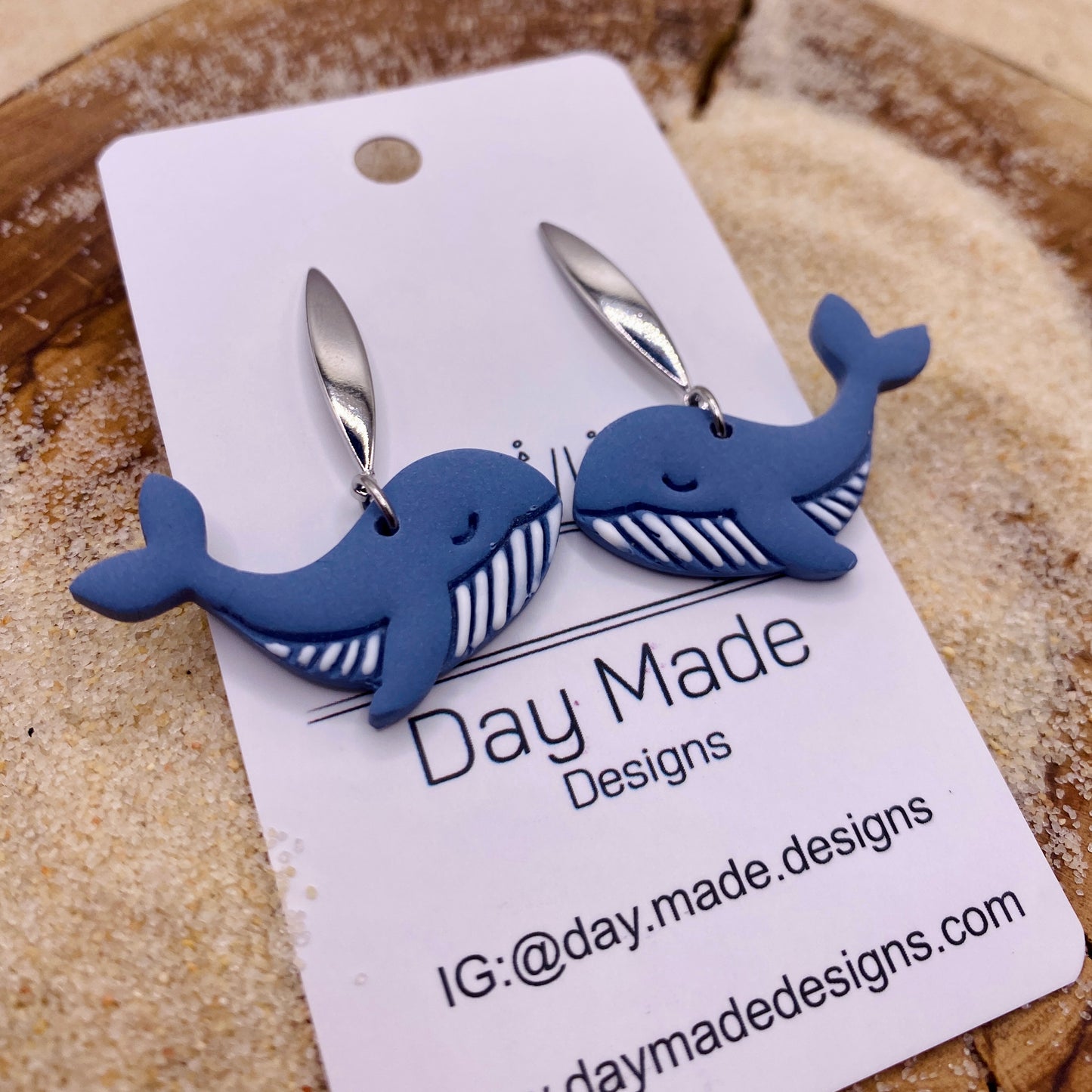 Whale Dangle Earrings