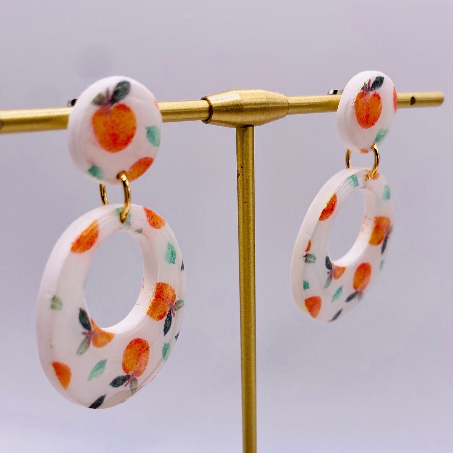 Orange Dangle Earrings