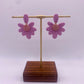 Purple Flower Dangle Earrings