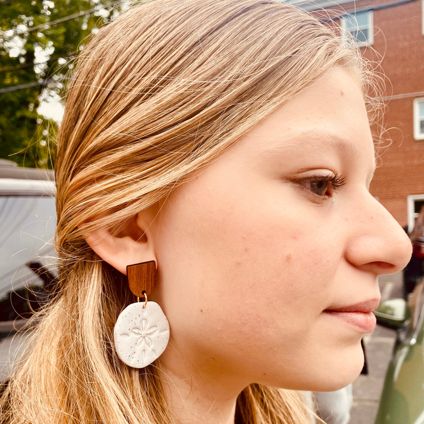 Sand Dollar Dangle Earrings