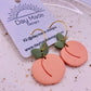 Peach Hoop Earrings