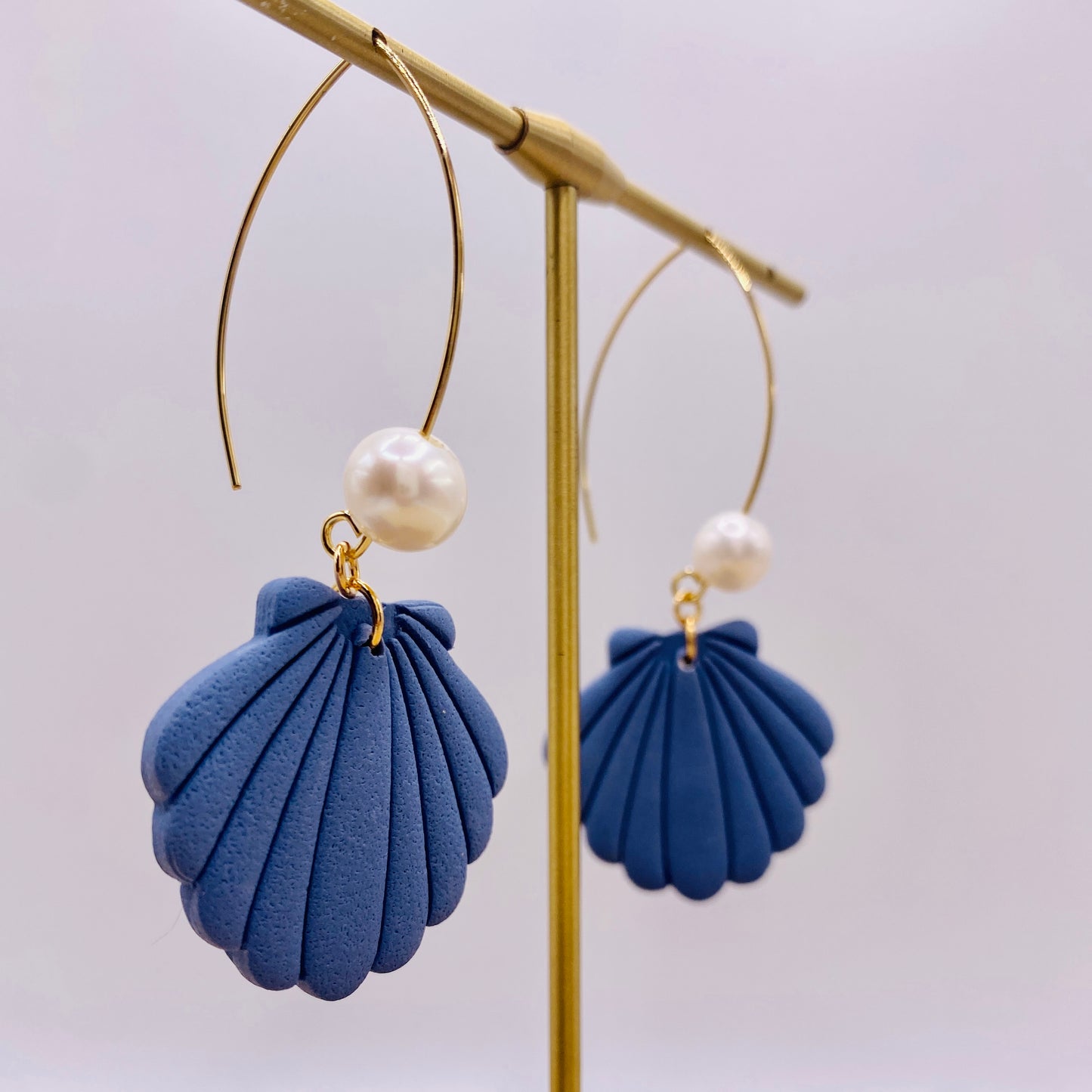 Shell & Pearl Dangle Earrings