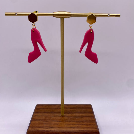 Pink Stiletto Earrings