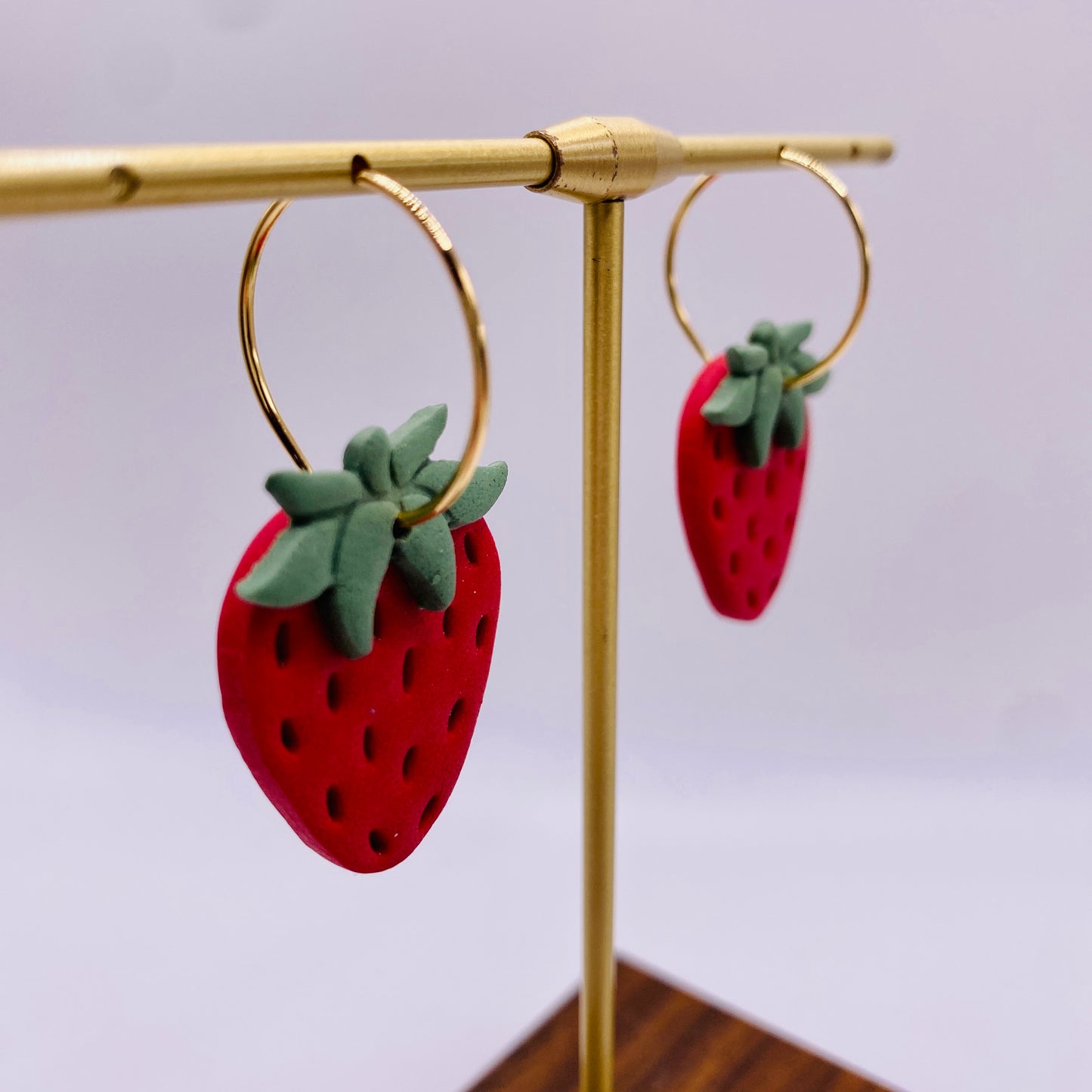 Strawberry Hoop Earrings