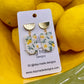 Lemon Patterned Dangle Earrings.