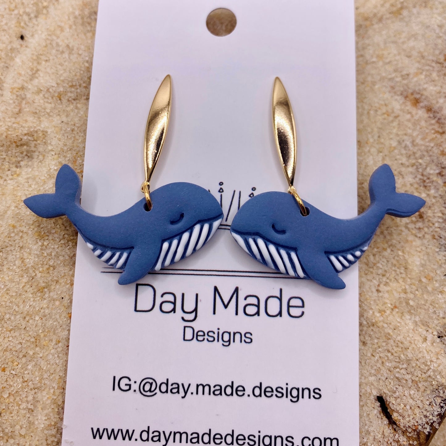 Whale Dangle Earrings