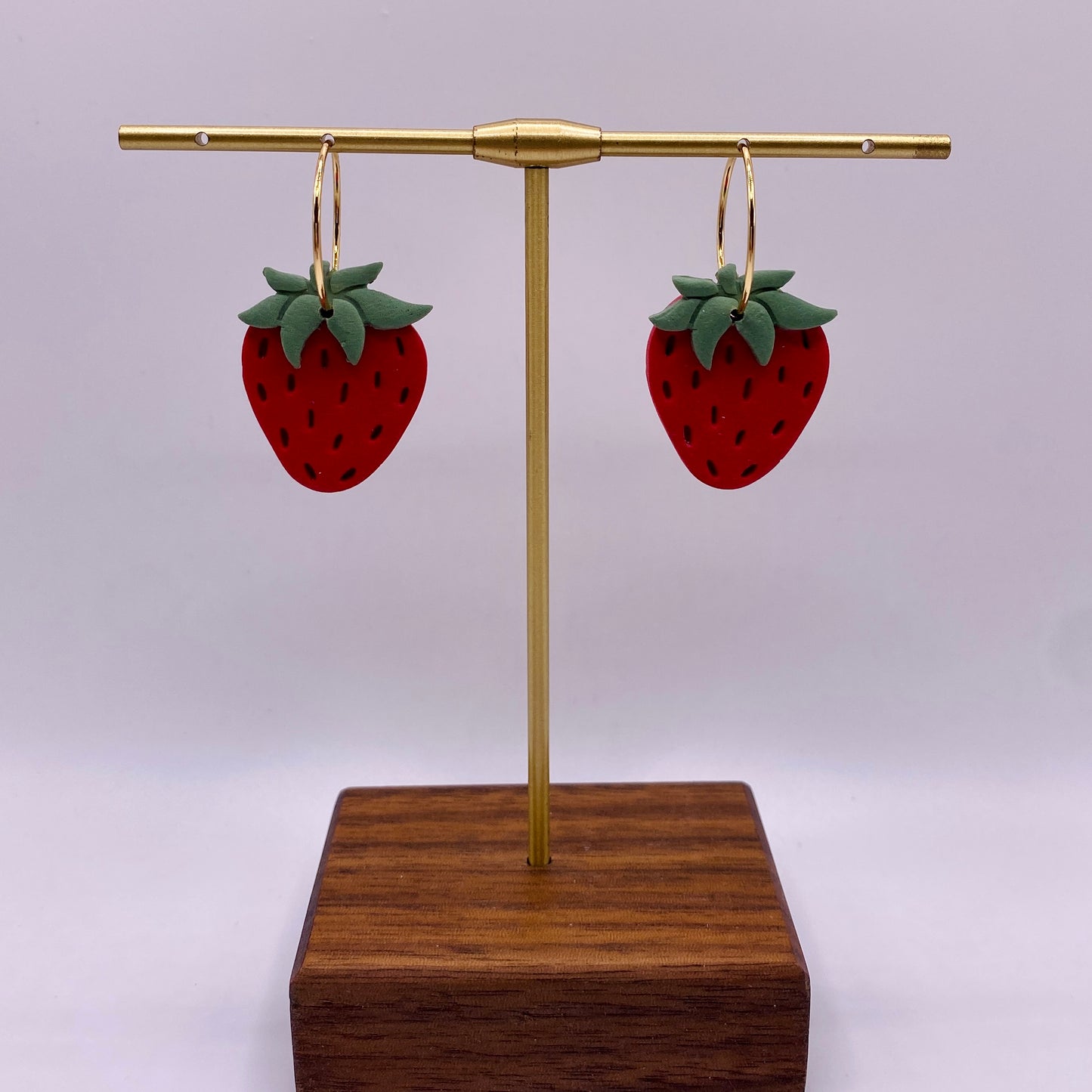 Strawberry Hoop Earrings