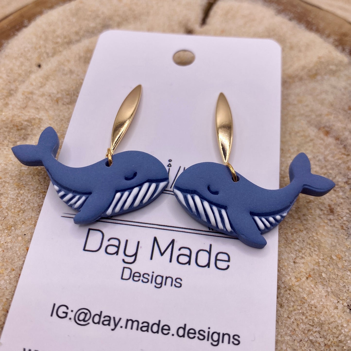 Whale Dangle Earrings