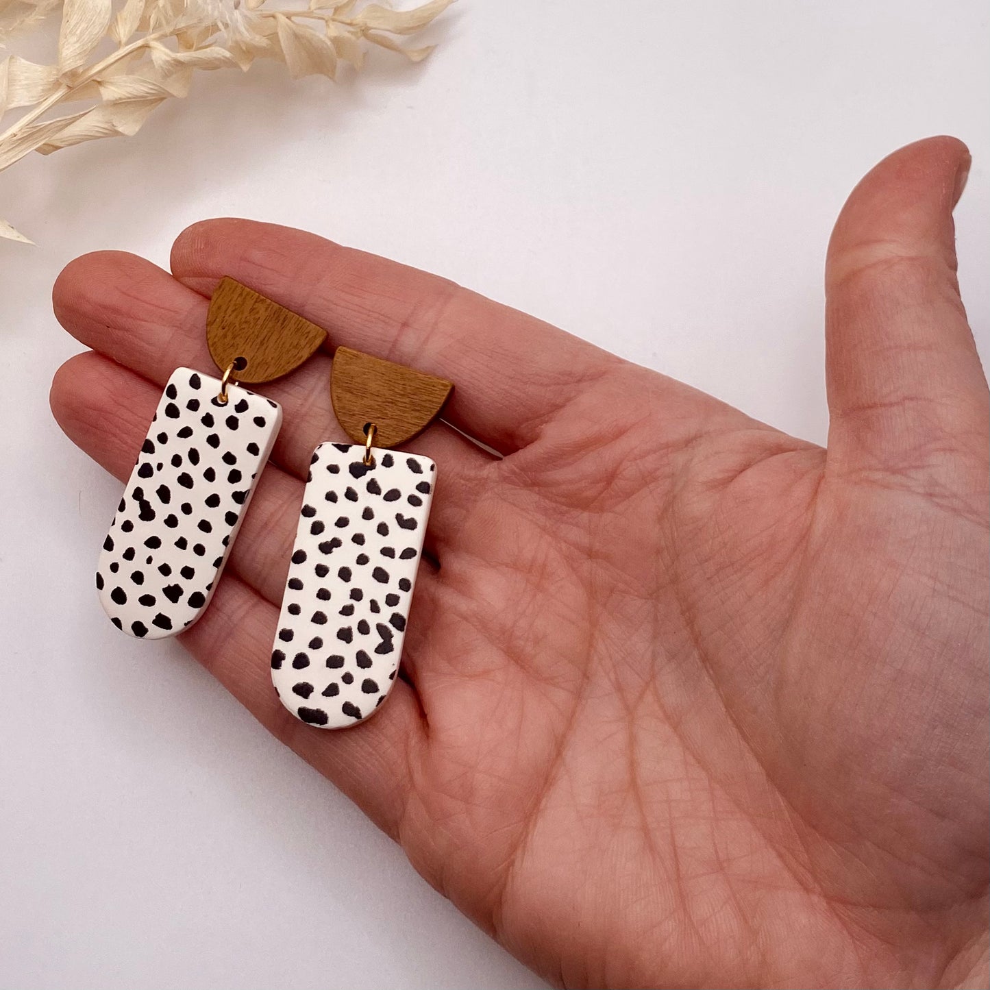 Dalmatian Dangle Earrings