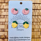 Lemon & Peach Stud Pack Earrings