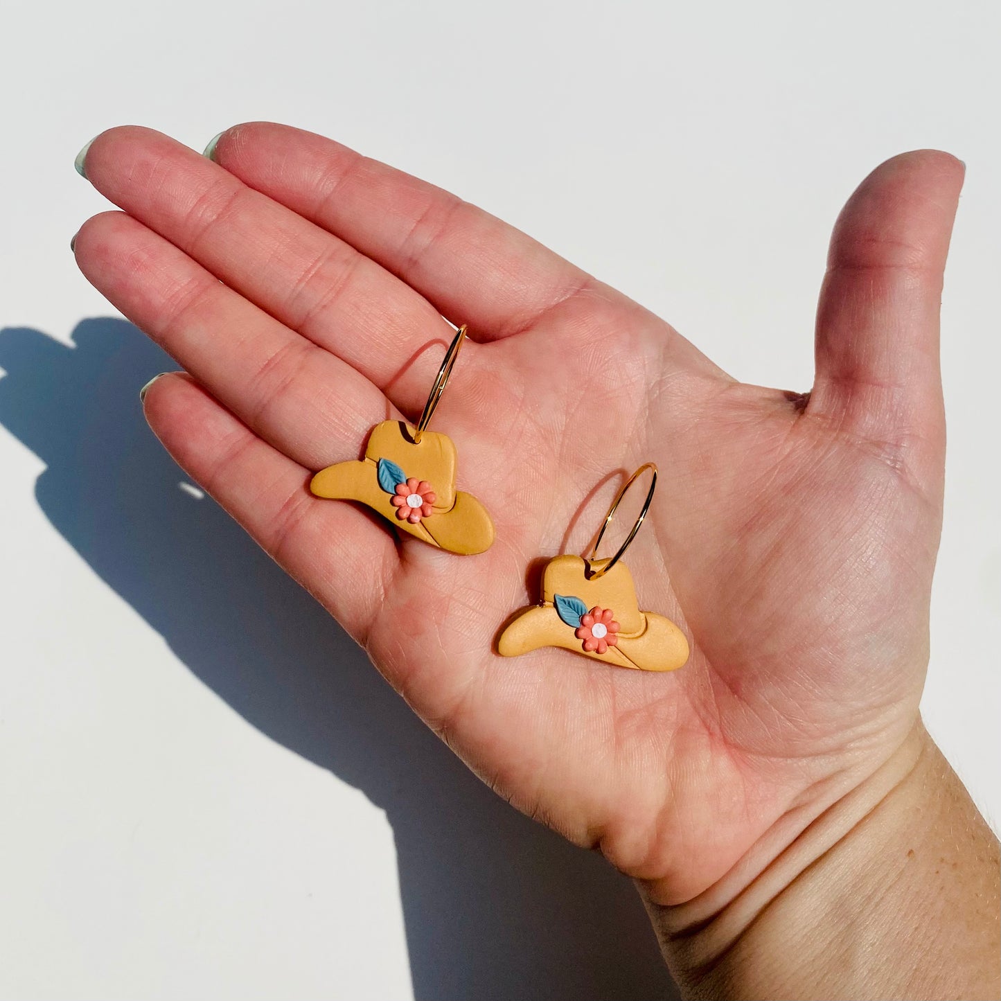 Cowboy Hat Hoop Earrings