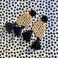 Black & gold Boho rainbow earrings