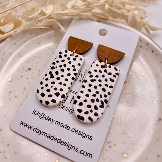 Dalmatian Dangle Earrings