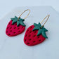 Strawberry Hoop Earrings