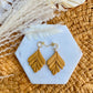 Fancy Leaf Dangle Earrings