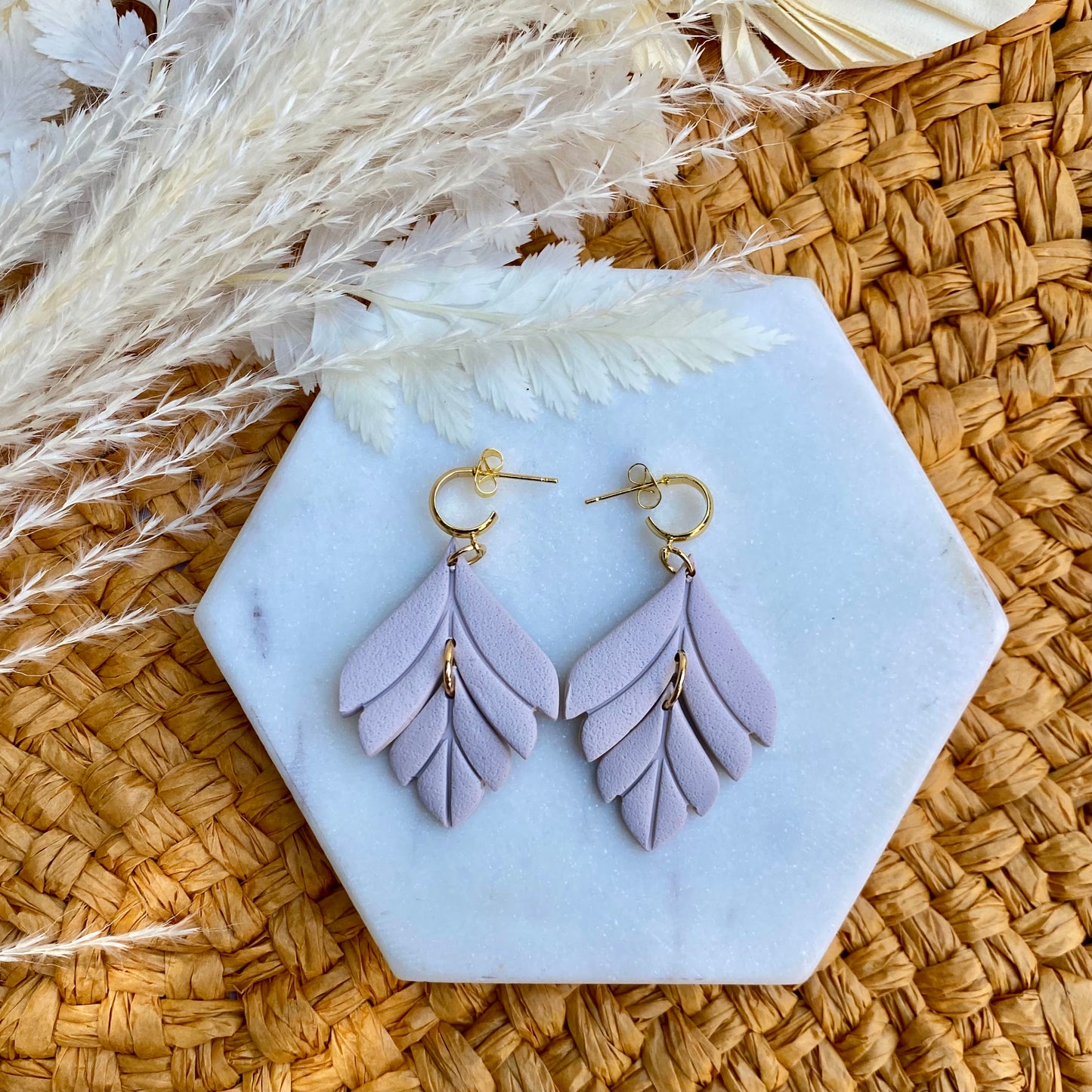 Fancy Leaf Dangle Earrings