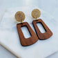 Wood & Glitter Earrings