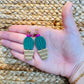 Succulent plant earrings, Cactus