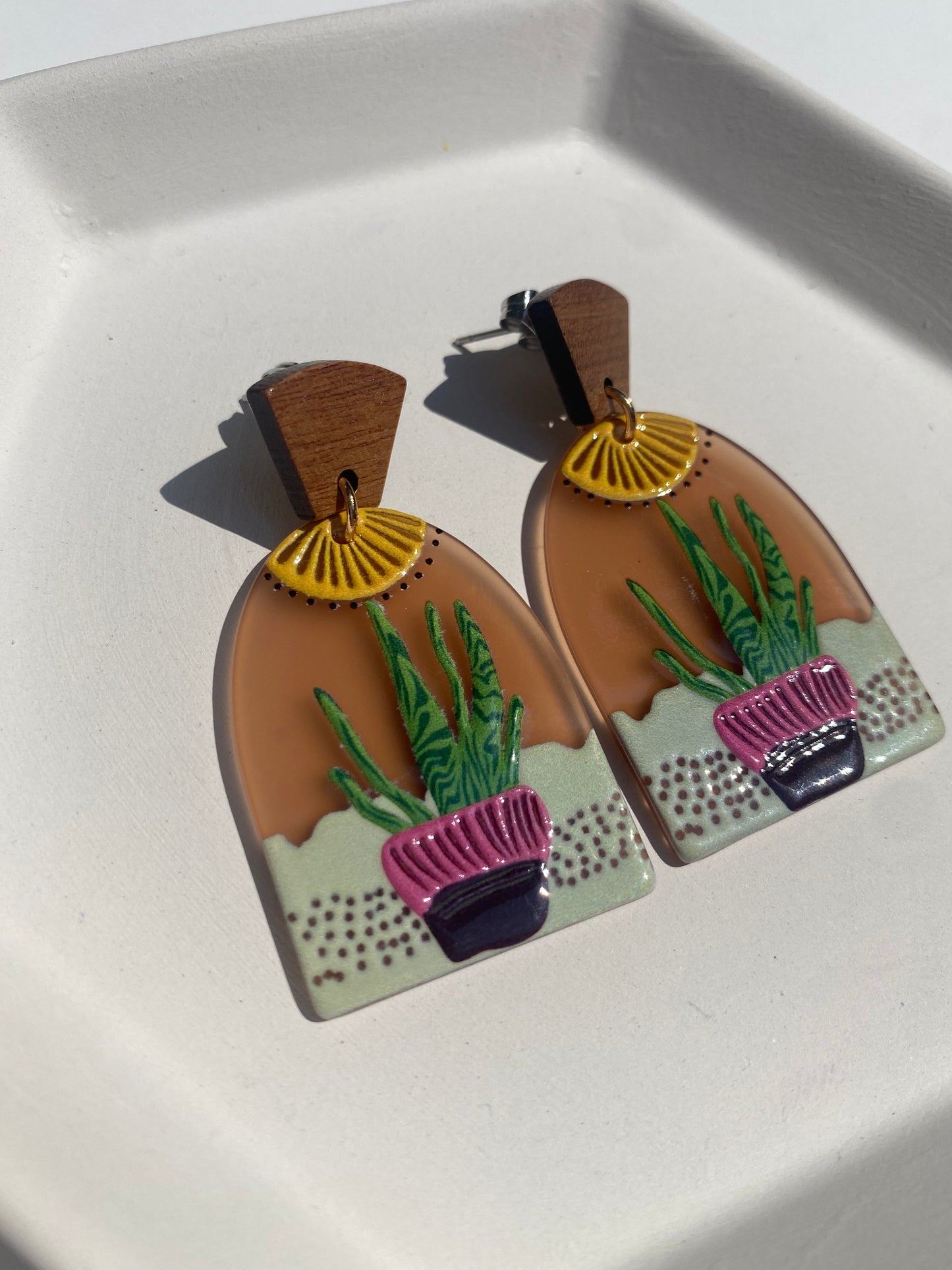 Western Cactus Earrings